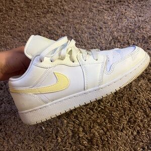 White and Yellow Sneakers nike